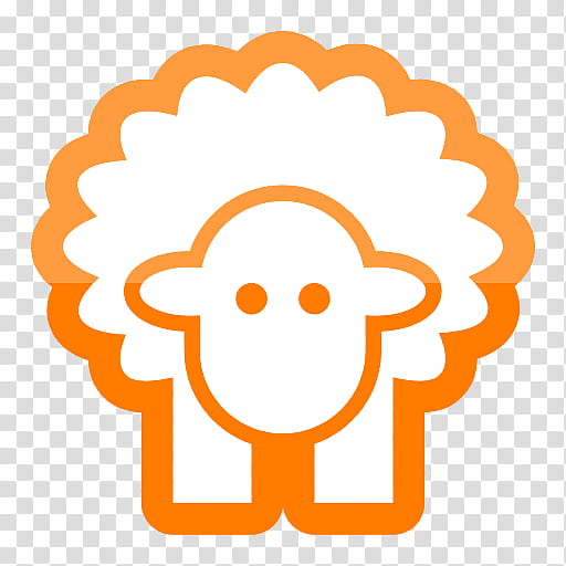 Cartoon Sheep, Head, Yellow, Smile, Line, Sticker, Line Art transparent background PNG clipart