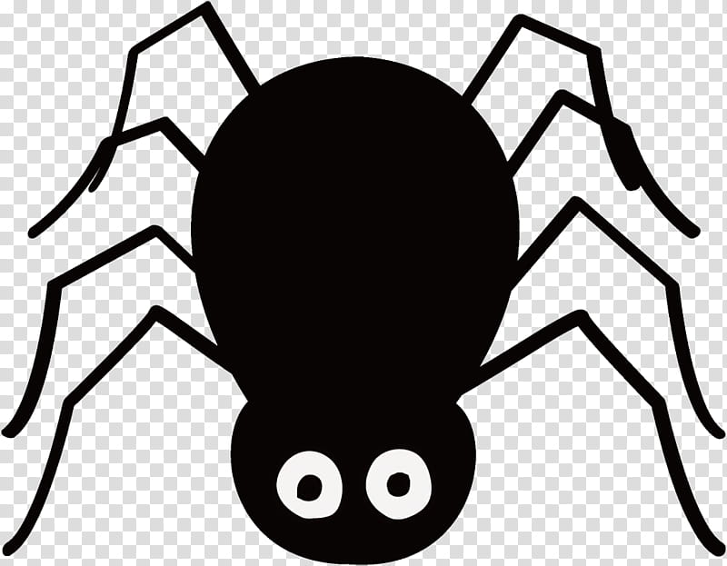 spider halloween, Halloween , White, Black, Line Art, Head, Cartoon, Arachnid transparent background PNG clipart