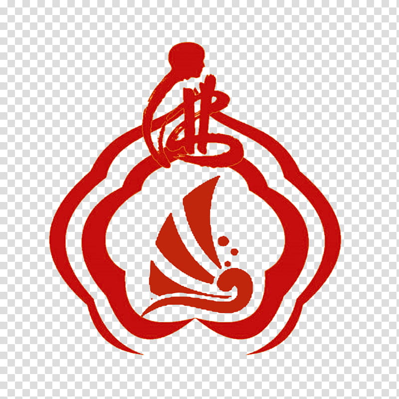 Buddha Logo Character Text Line Red Circle Symbol