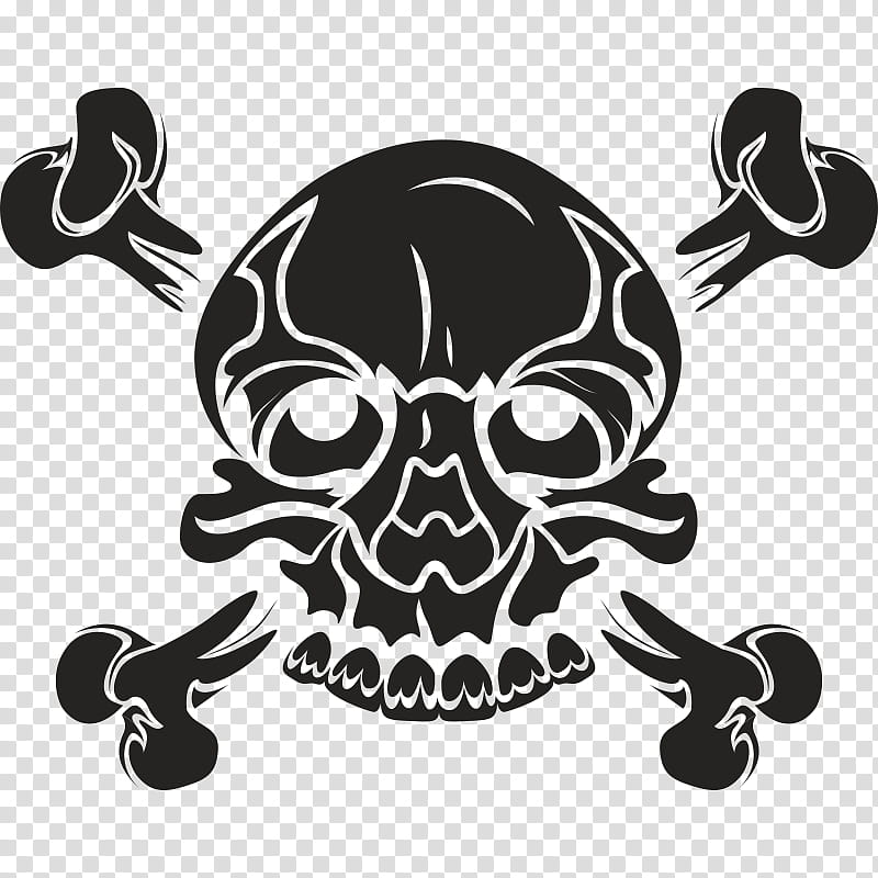 Human Skull Drawing, Skull And Crossbones, Black, Black And White
, Symbol, Logo, Visual Arts, Stencil transparent background PNG clipart