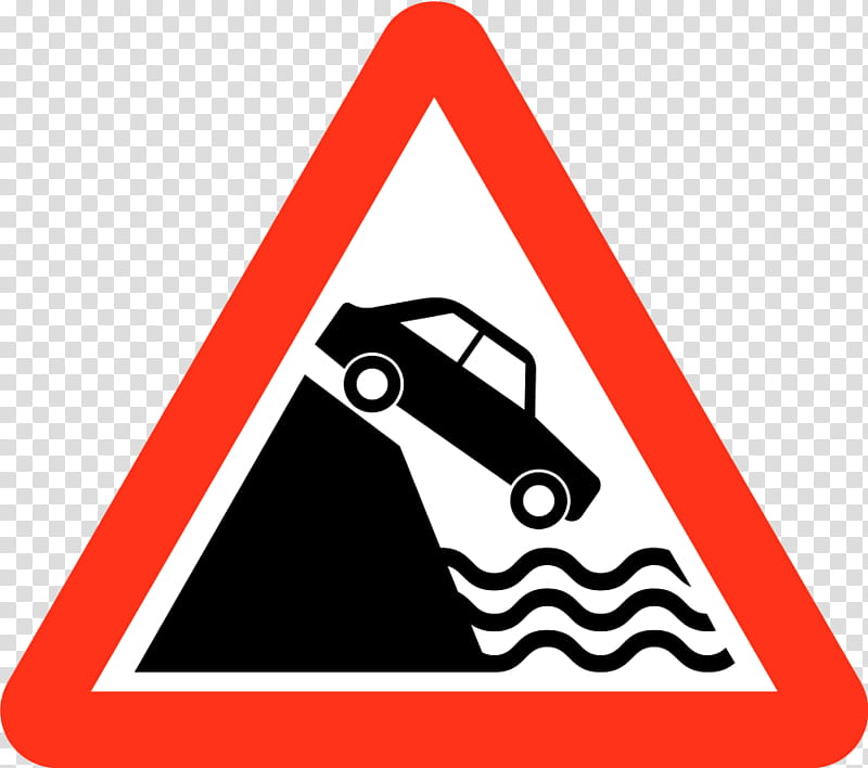 Bank, Traffic Sign, Warning Sign, River, Wharf, Road Signs In The United Kingdom, Sticker, Symbol transparent background PNG clipart