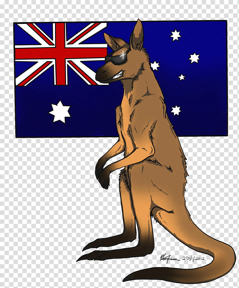 Australia Day Kangaroo, Australia flag transparent background PNG clipart
