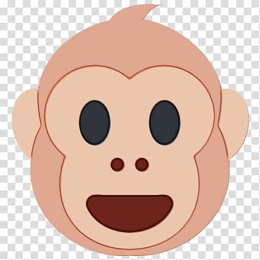Monkey, Snout, Cheek, Pink M, Cartoon, Mouth, Smile, Face transparent background PNG clipart