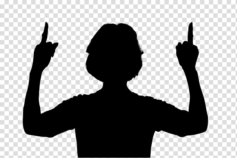 Thumb Silhouette, Black White M, Human, Shoulder, Behavior, Finger, Standing, Hand transparent background PNG clipart