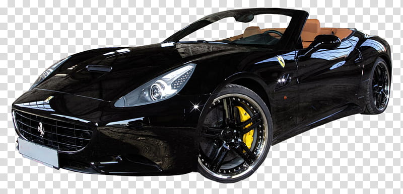 Ferraris with background PSD, black coupe transparent background PNG clipart