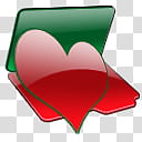 CP Christmas Object Dock, blue and red heart folder icon transparent background PNG clipart