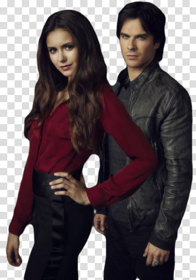 Damon y Elena transparent background PNG clipart
