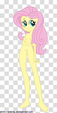 Equestria Girl Bases, yellow and pink haired woman transparent background PNG clipart
