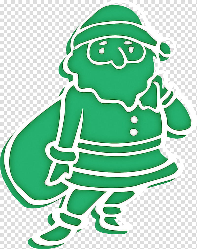 green christmas line art, Christmas transparent background PNG clipart