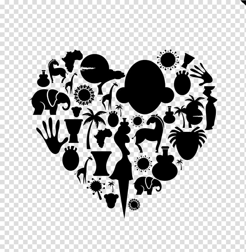 Graphic Heart, Computer, Sea, Black M, Blackandwhite, Plant, Visual Arts, Style transparent background PNG clipart