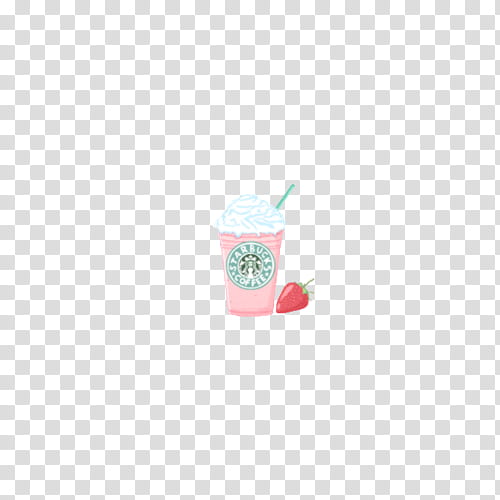F IminLove, Starbucks strawberry frappe animated illustration transparent background PNG clipart