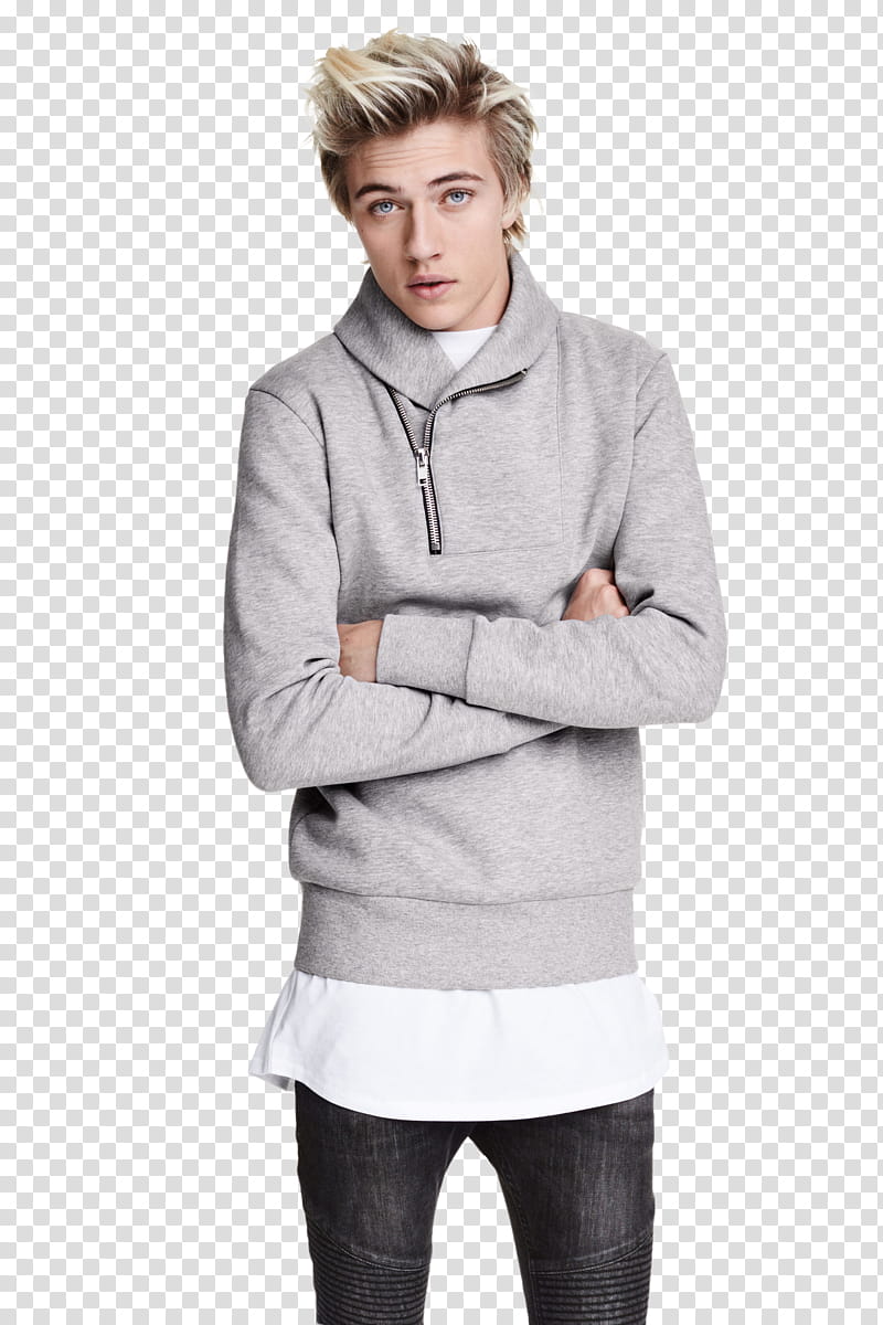 Lucky Blue Smith, baby's gray and white carrier transparent background PNG clipart