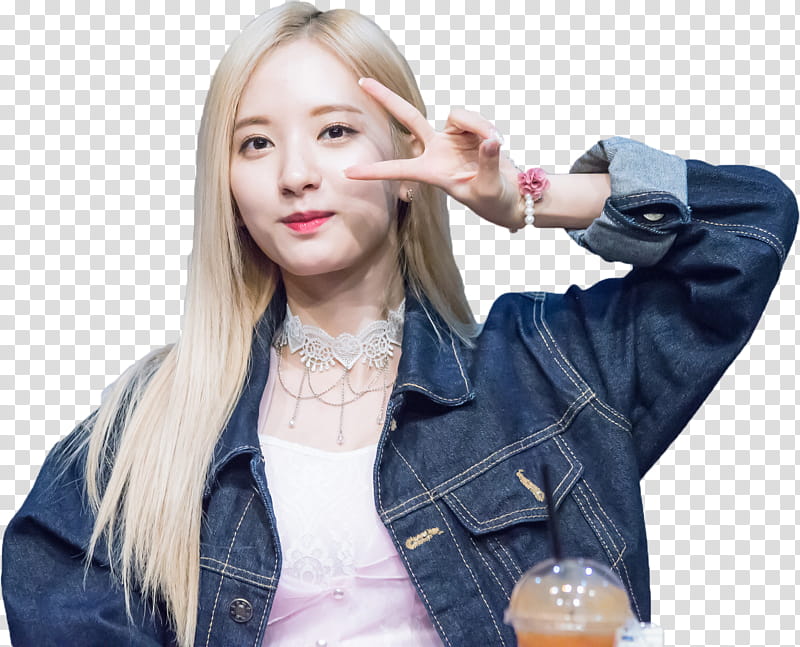 BONA WJSN, woman doing hand gesture transparent background PNG clipart