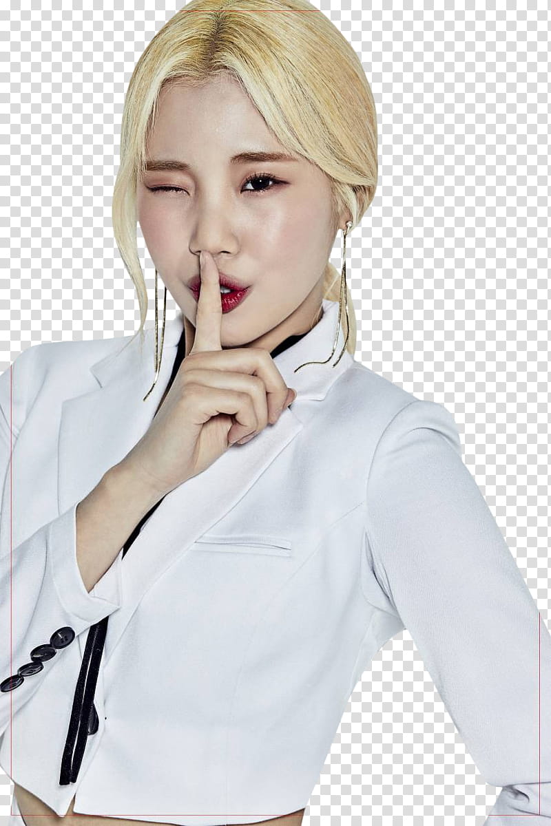 MOMOLAND GREAT , female wearing white top transparent background PNG clipart