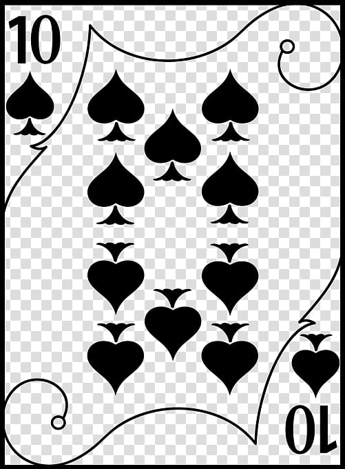 ten of spades playing card transparent background PNG clipart