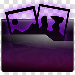 Black Pearl Dock Icons Set, BP Folder Violet transparent background PNG clipart