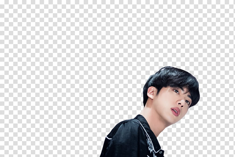 Seokjin BTS, man wearing black top transparent background PNG clipart