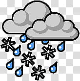 The AOL Weather Icon Collection, Rain and Snow Mix transparent background PNG clipart