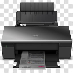 Epson D psd ico icns, gray Epson multi-function printer transparent background PNG clipart