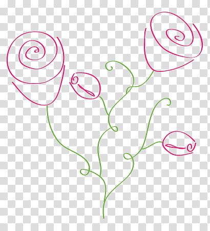 So Flowery Img , red and green rose line art transparent background PNG clipart