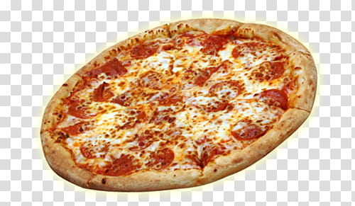 New s, cheese and ham pizza transparent background PNG clipart