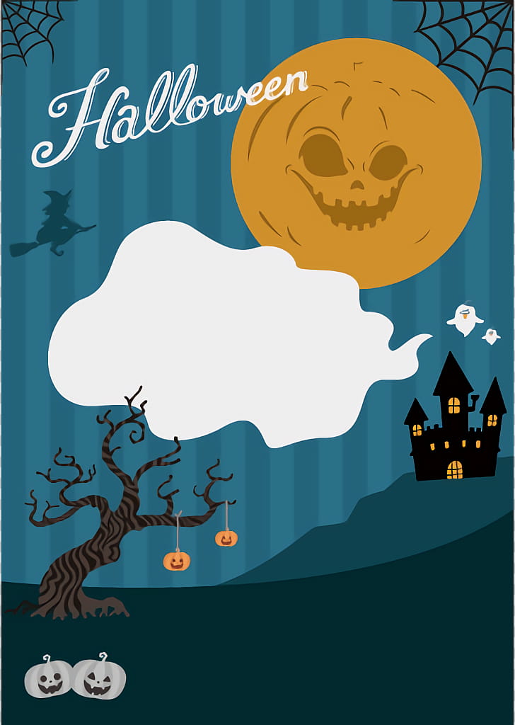 haunted house halloween haunted halloween, Halloween , Cartoon, Poster transparent background PNG clipart