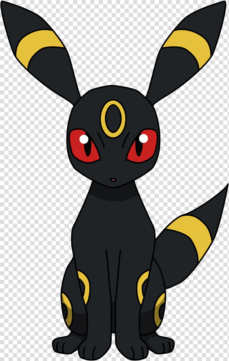 Umbreon Sitting, Pokemon Ombreon illustration transparent background PNG clipart