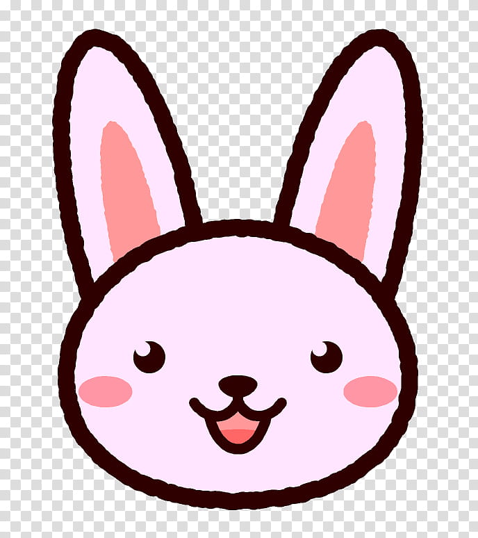 Easter Bunny, Rabbit, Cat, Hare, Animal, Face, Nose, Cartoon transparent background PNG clipart