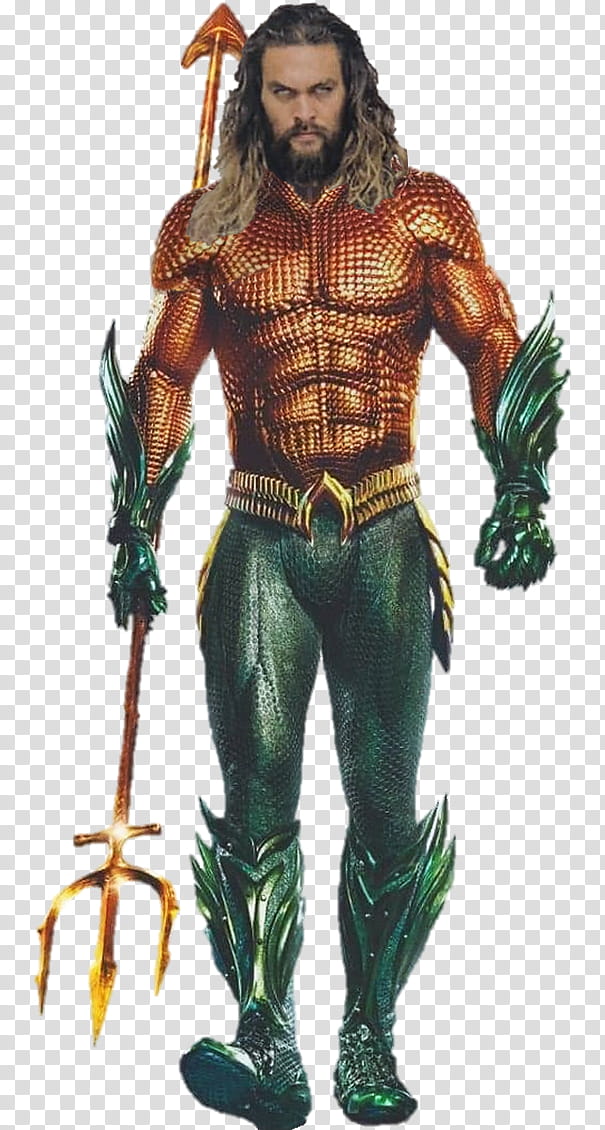 Aquaman Background, Aquaman holding trident transparent background PNG clipart