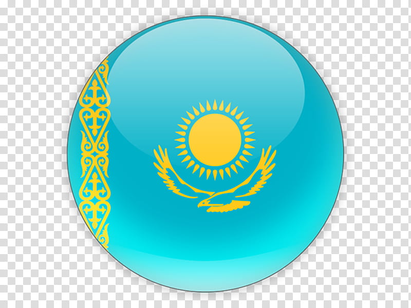 Flag, Kazakhstan, Flag Of Kazakhstan, National Flag, Symbol, Turquoise,  Circle transparent background PNG clipart