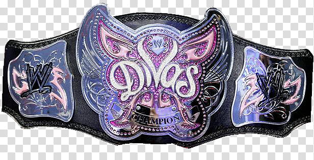 purple and black Divas WWE belt transparent background PNG clipart