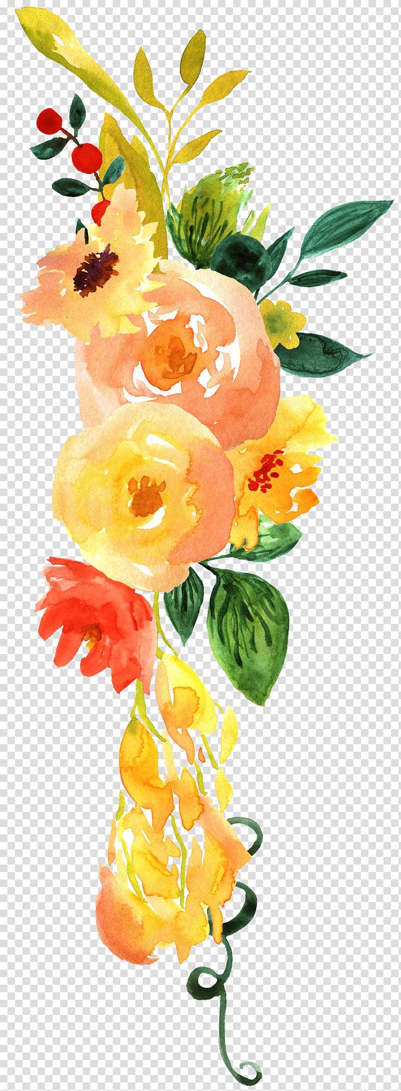 Watercolor Flower, Watercolor Painting, Canvas, Stretcher Bar, Paint Brushes, Motif, Yellow, Cut Flowers transparent background PNG clipart