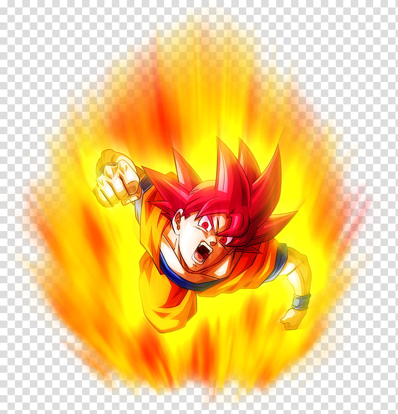 Super Saiyan God Goku Aura transparent background PNG clipart