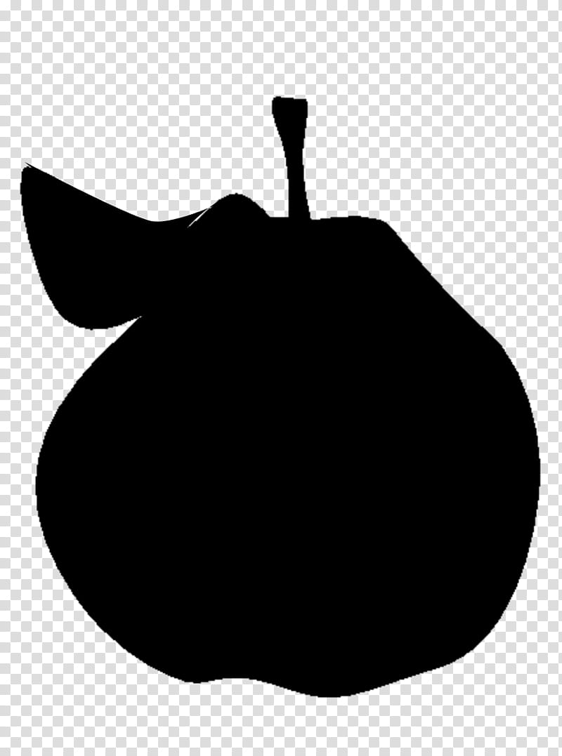 White Apple Logo, Black White M, Silhouette, Black M, Pear, Fruit, Tree, Leaf transparent background PNG clipart