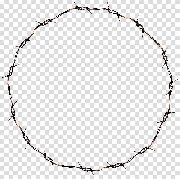 Fence, Barbed Wire, Line, Twig, Wire Fencing, Branch, Circle transparent background PNG clipart
