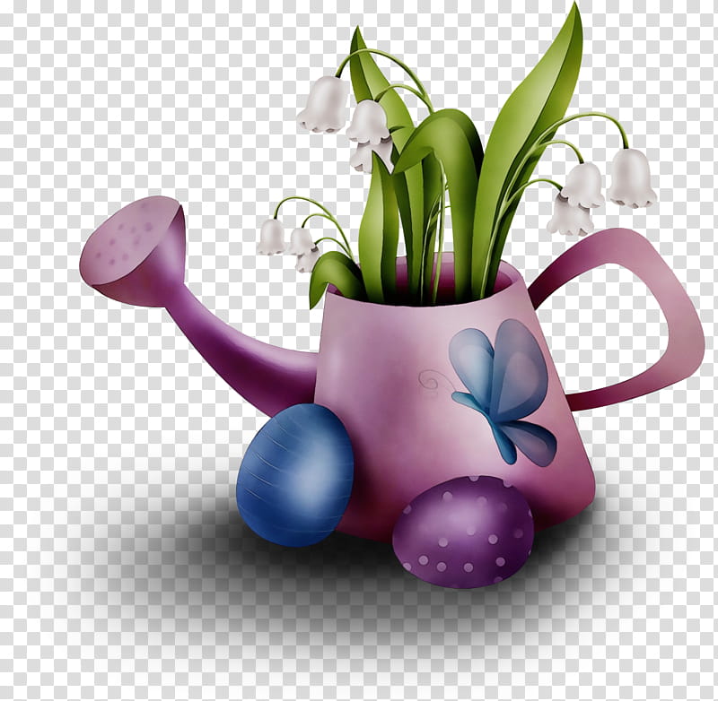 Purple Watercolor Flower, Paint, Wet Ink, Flowerpot, Watering Cans, Violet, Plant, Grape Hyacinth transparent background PNG clipart