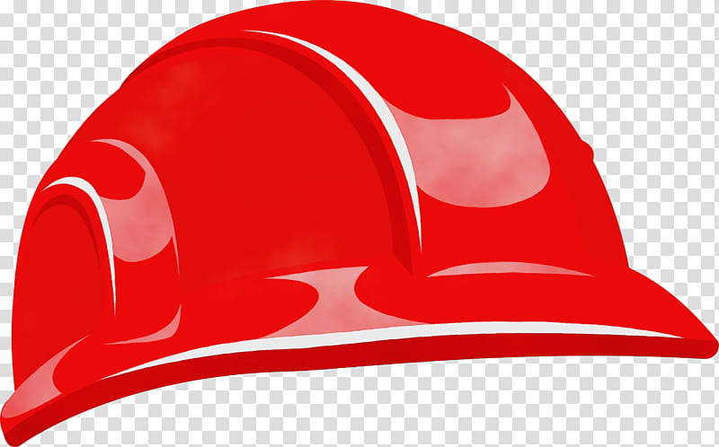 red batting helmet cap headgear hat, Watercolor, Paint, Wet Ink, Personal Protective Equipment, Material Property, Hard Hat, Fashion Accessory transparent background PNG clipart