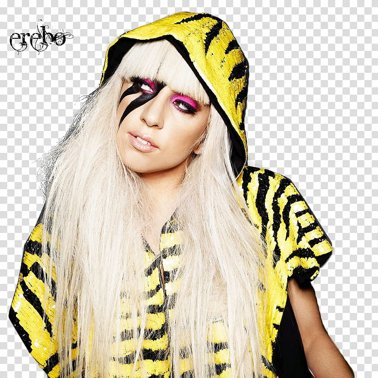 Lady Gaga, Lady Gaga wearing yellow jacket transparent background PNG clipart