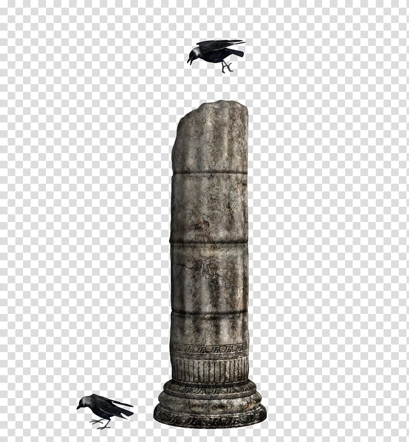 TWD Crows and ruins, gray concrete pillar illustration transparent background PNG clipart