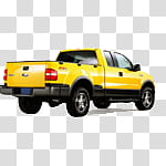 Cars icons, yello, yellow extra cab pickup truck transparent background PNG clipart