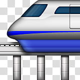 white and blue bullet train illustration transparent background PNG clipart