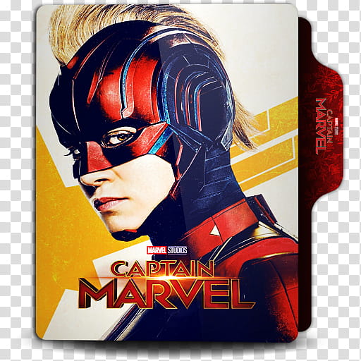 Captain Marvel  Folder Icon V, CM  transparent background PNG clipart