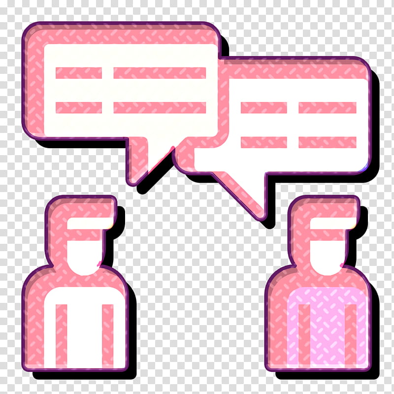 Talk icon Chat icon Advertising icon, Pink, Text, Line transparent background PNG clipart