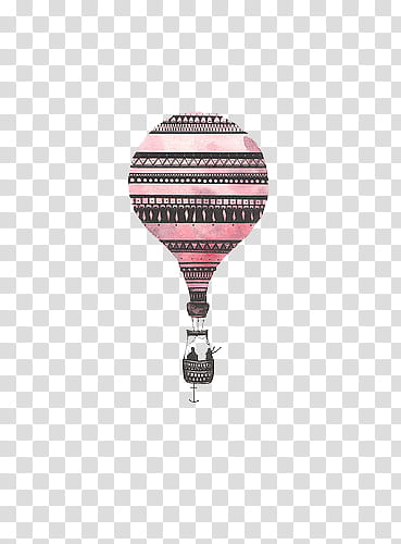 pink and black hot air ballon transparent background PNG clipart