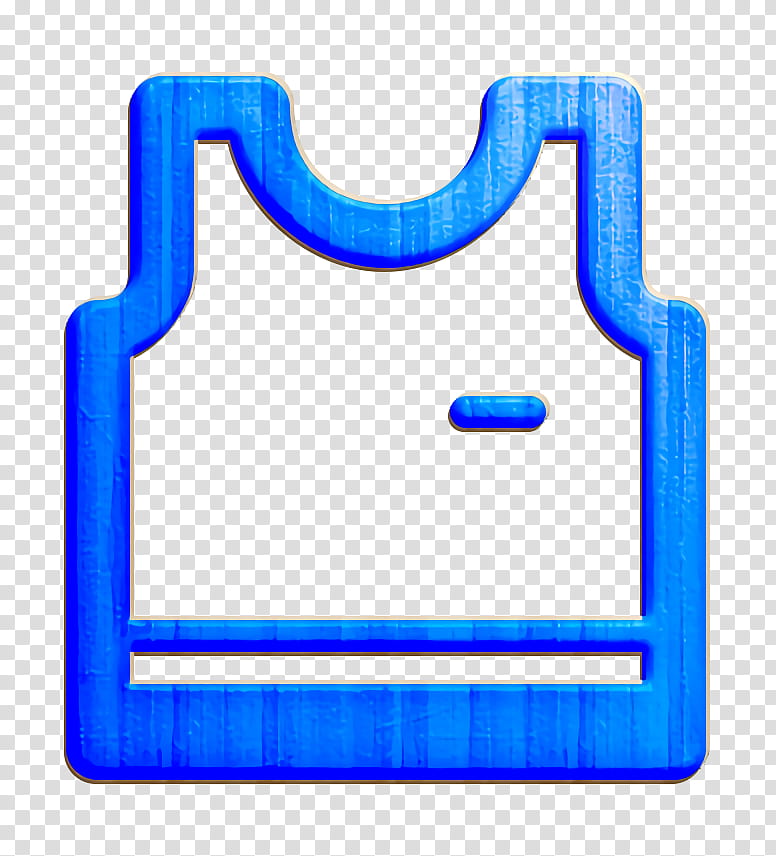 clothes icon shop icon tank icon, Vest Icon, Wear Icon, Electric Blue, Line, Rectangle, Square transparent background PNG clipart