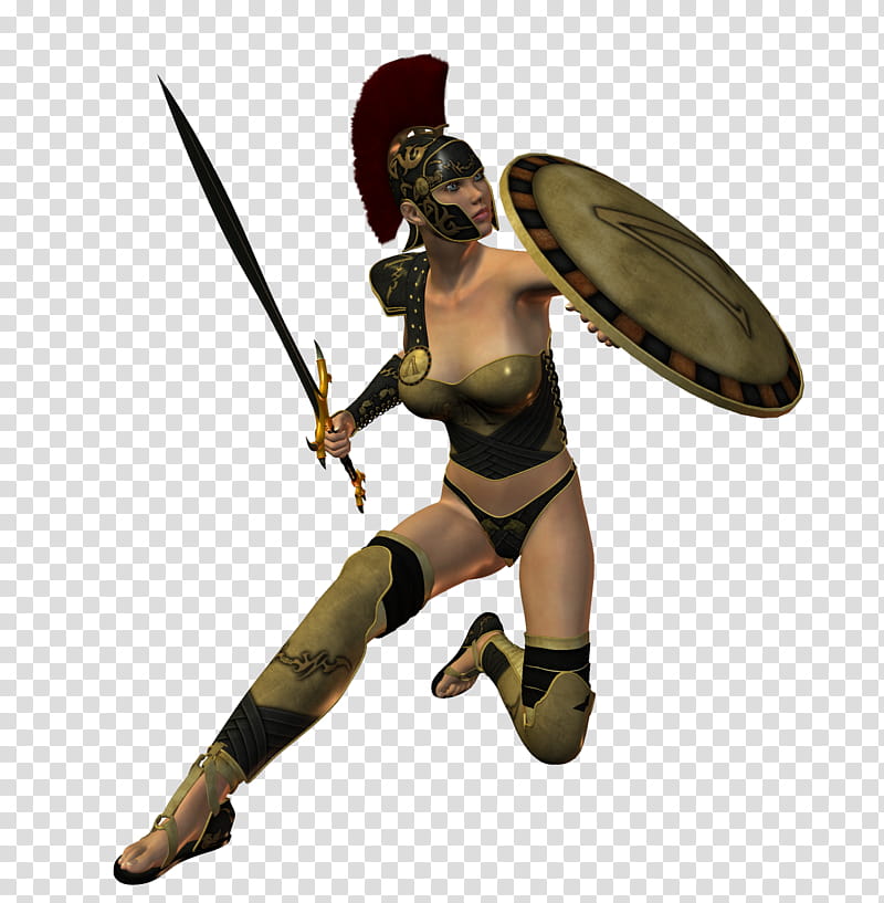 Spartana Female Warrior , female soldier transparent background PNG clipart