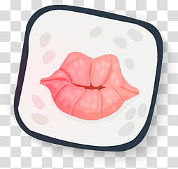 Sushi Icons, Sushi, pink lips illustration transparent background PNG clipart