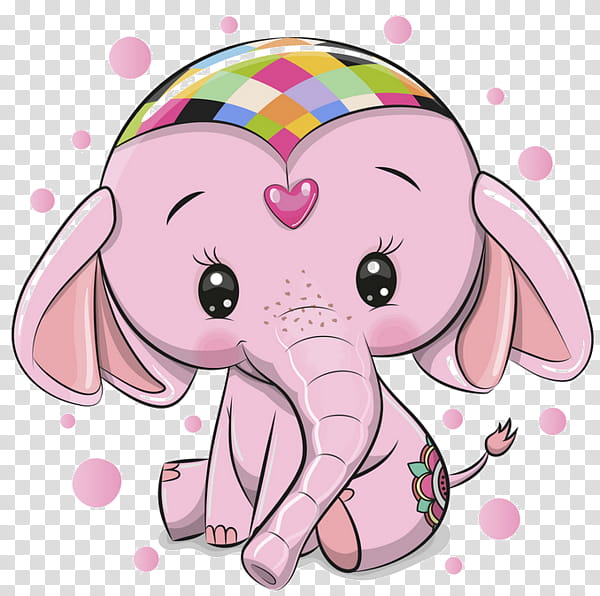Elephant, Cartoon, Pink, Nose, Elephants And Mammoths, Snout, Puppy Love, Animation transparent background PNG clipart