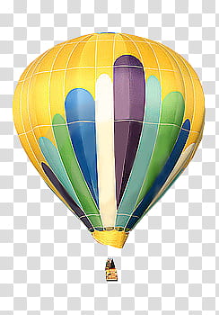 Up up and away, multicolored air balloon transparent background PNG clipart