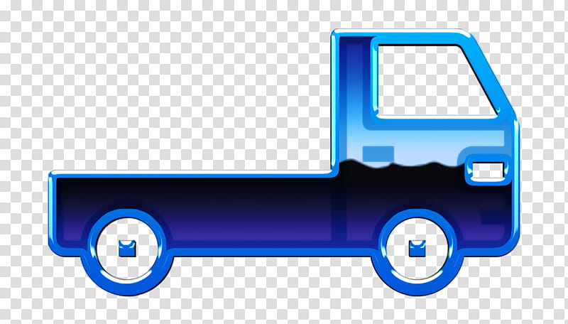 Car icon Truck icon, Blue, Line, Electric Blue, Vehicle transparent background PNG clipart